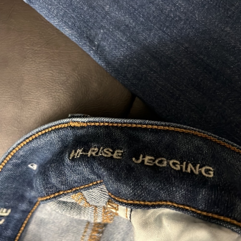 AMERICAN EAGLE Blue Hi-Rise Jeggings - Size: 2 Regular - Picture 7 of 7